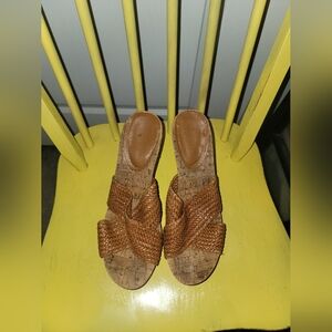Women's Tan Woven Sandals
